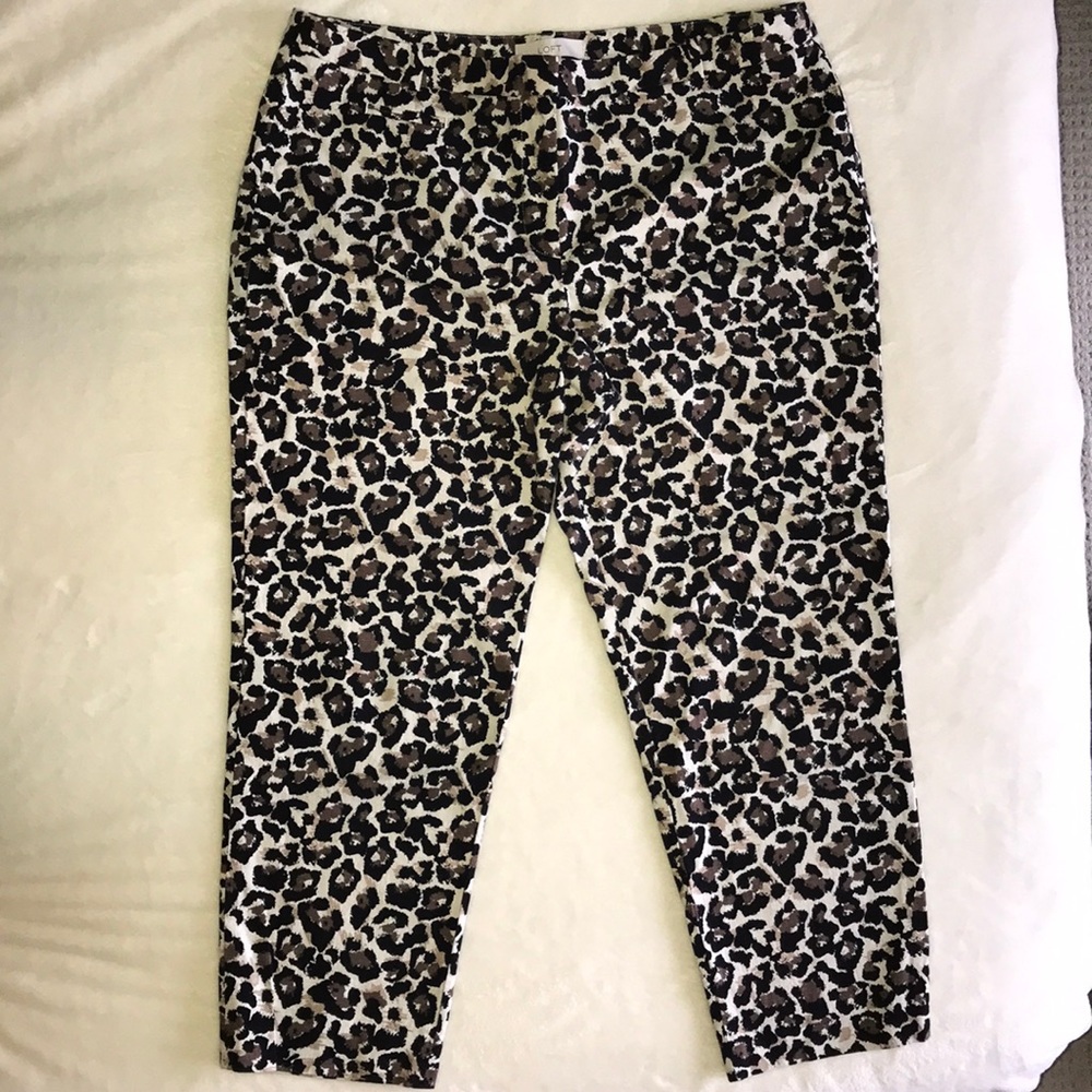 Cropped Animal Print LOFT Pants